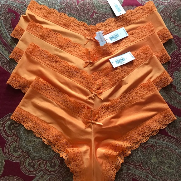 SOLD! N/A - GAP Cheeky Panty Lace Trim ~ Orange ~Small~New+Tag - Picture 4 of 4